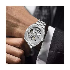 TIONG Reloj mecánico para hombre reloj de esqueleto_2