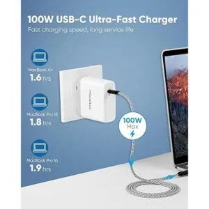 Cargador USB C PowerLot de 100 W cargador de pared rápido_2
