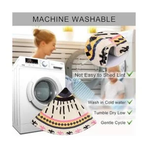 HAOCOO Tapete redondo de 4 pies con diseño contra el mal_4