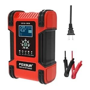 FOXSUR Cargador de batería de 12 V 24 V 12 A Smart Lead_1