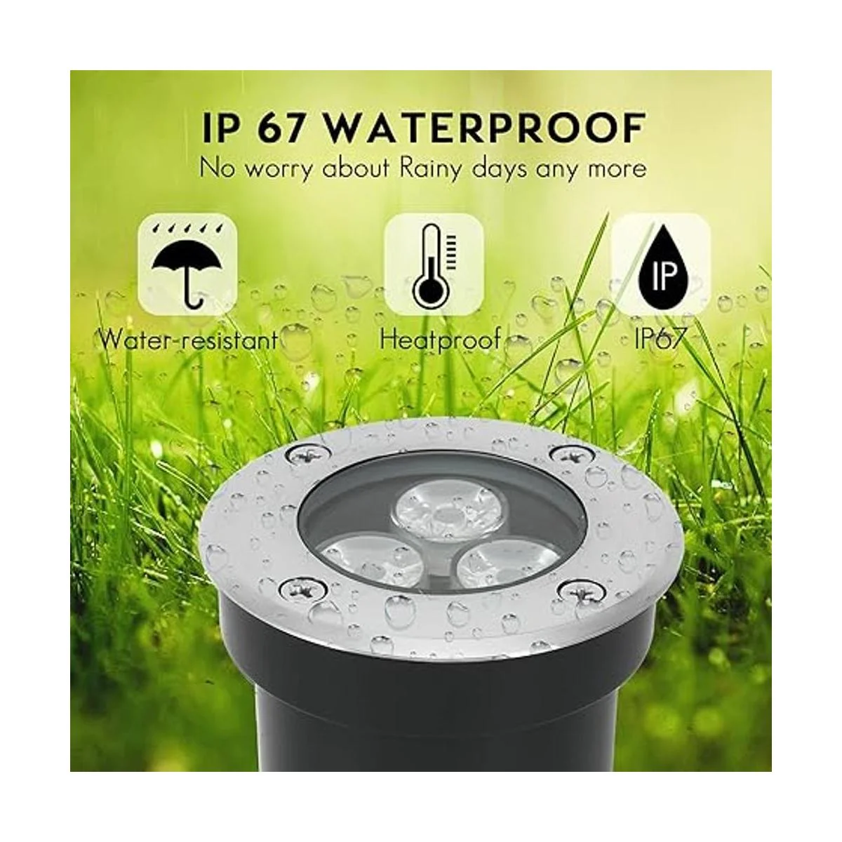 Paquete de 4 luces de 3 W 12 V bajo voltaje luces LED_4