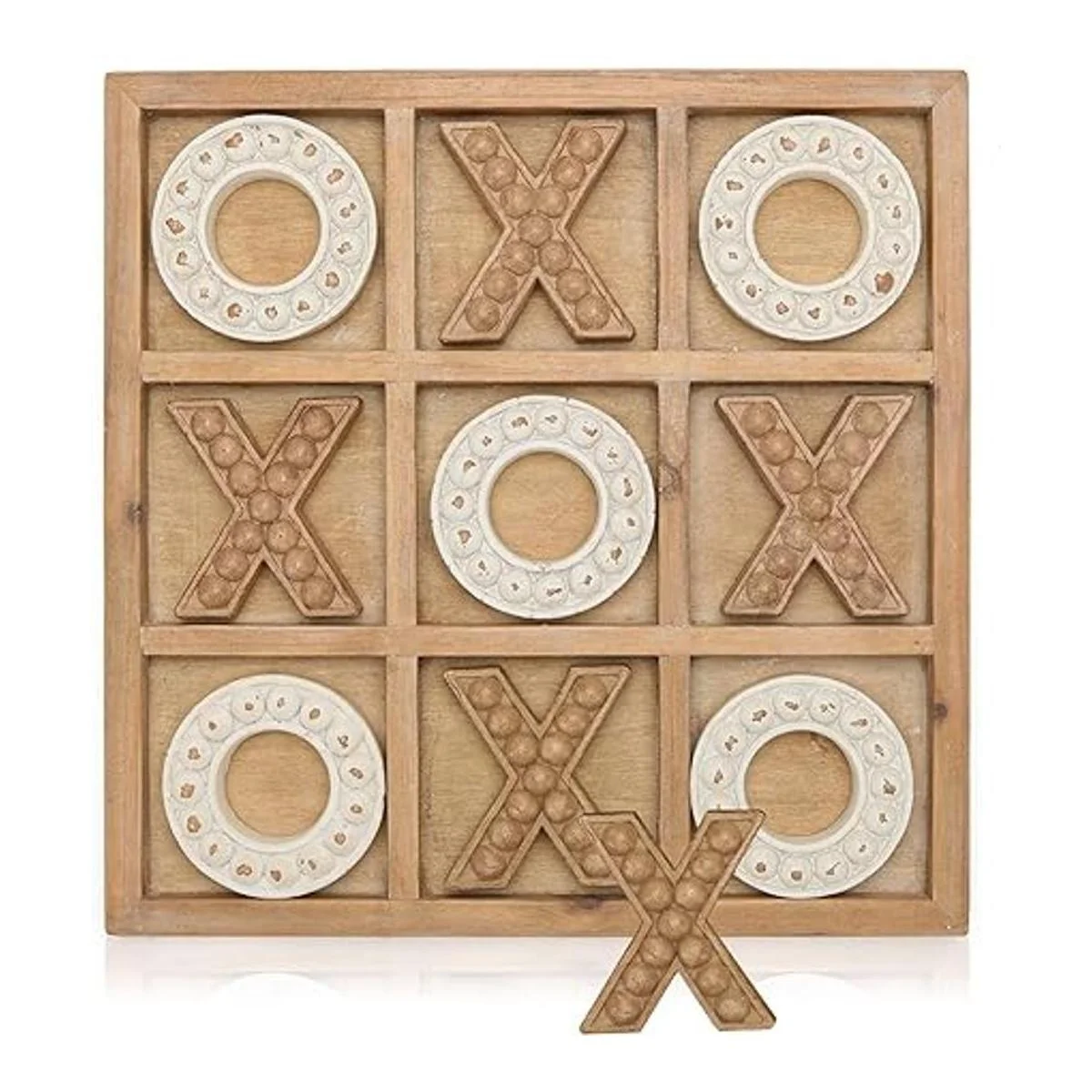 NIKKY HOME Tic Tac Toe Juego de mesa de madera para la_6