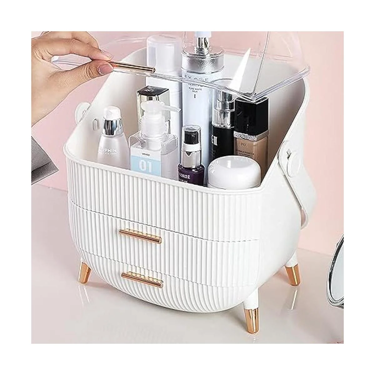 ZOOFOX Organizador de maquillaje impermeable y a prueba_7