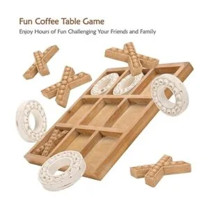 NIKKY HOME Tic Tac Toe Juego de mesa de madera para la_3