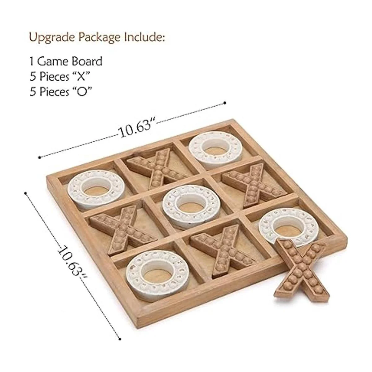 NIKKY HOME Tic Tac Toe Juego de mesa de madera para la_5