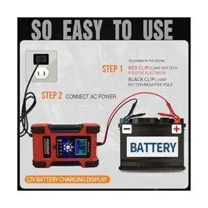 FOXSUR Cargador de batería de 12 V 24 V 12 A Smart Lead_7