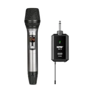 SGPRO Micrófono inalámbrico con receptor recargable 32_1