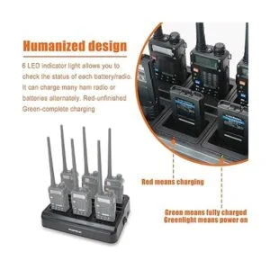 BAOFENG UV5R Cargador de seis vías multiunidad para_2