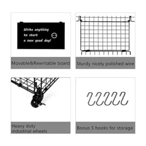 Cesta organizadora de juguetes con ruedas de 3 niveles_6