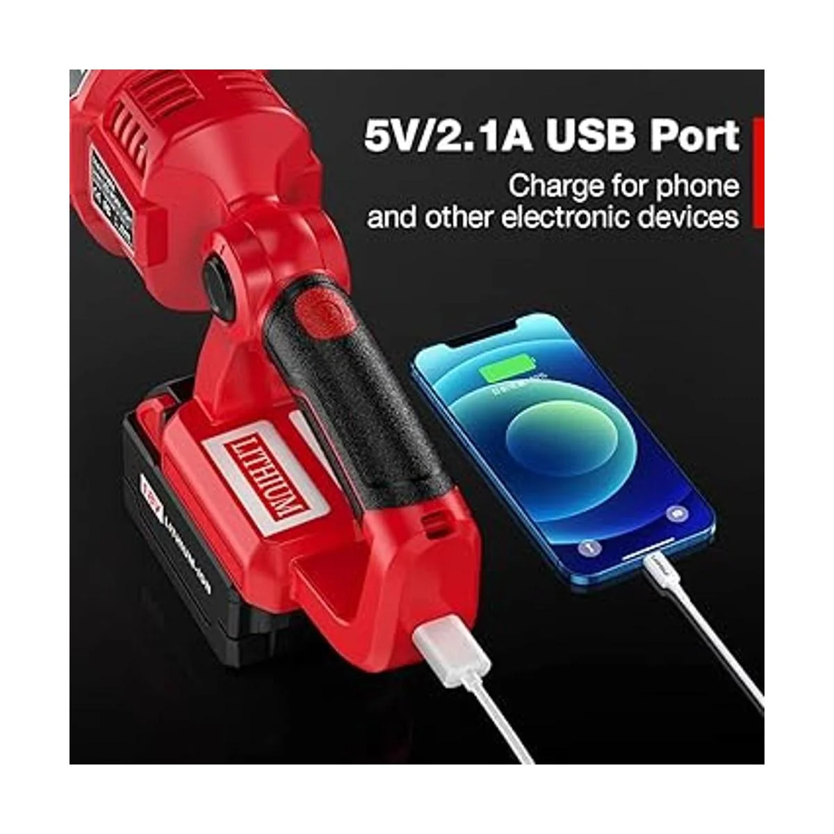 DTEZTECH Luz de trabajo LED de 12 W 1120 lm alimentada por_2