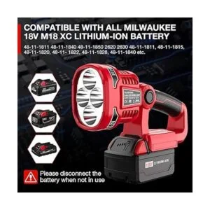 DTEZTECH Luz de trabajo LED de 12 W 1120 lm alimentada por_6