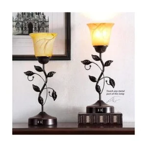 Lámpara de mesa con control táctil con 2 puertos de carga_3