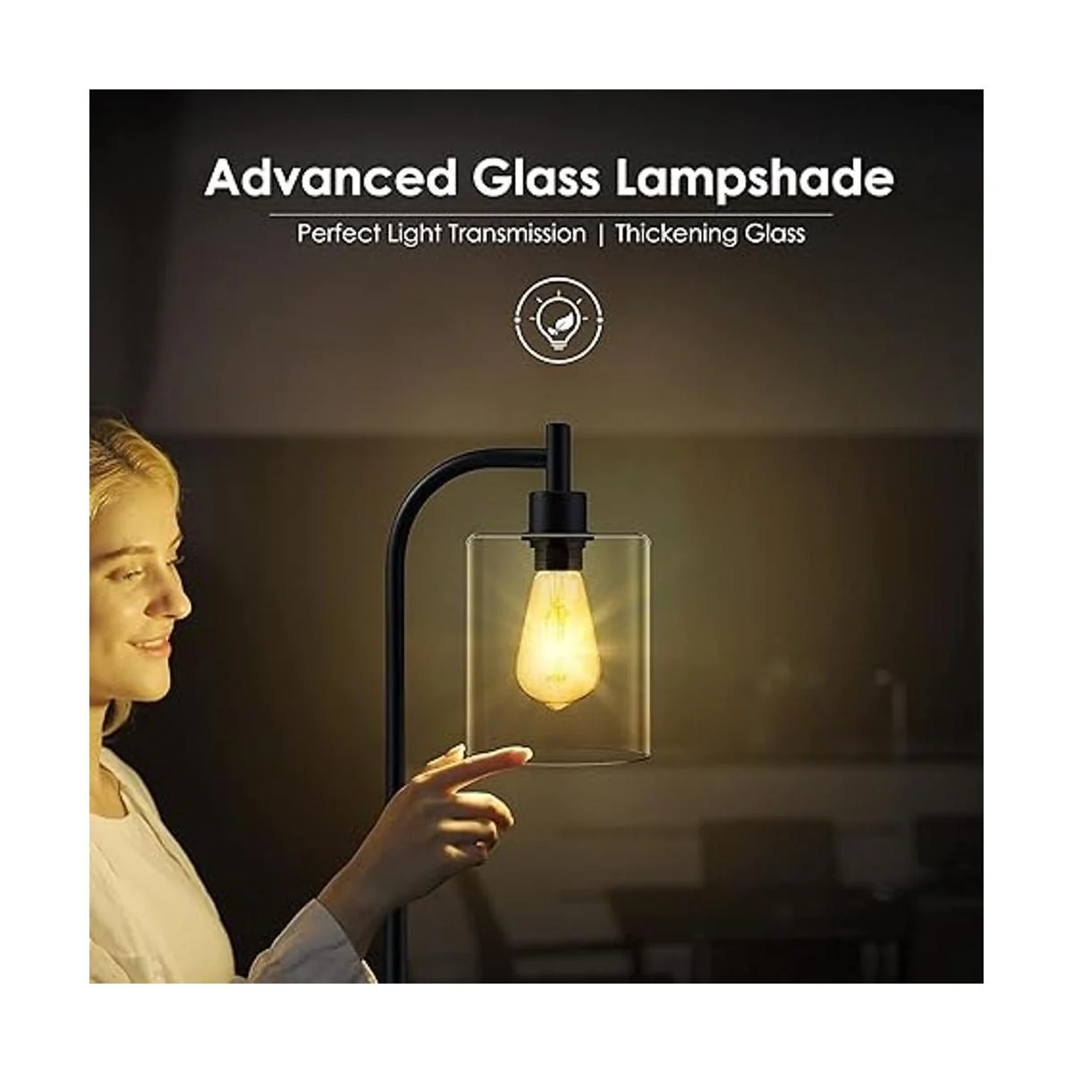 Lámpara de pie lámpara de pie con pantalla de cristal_3