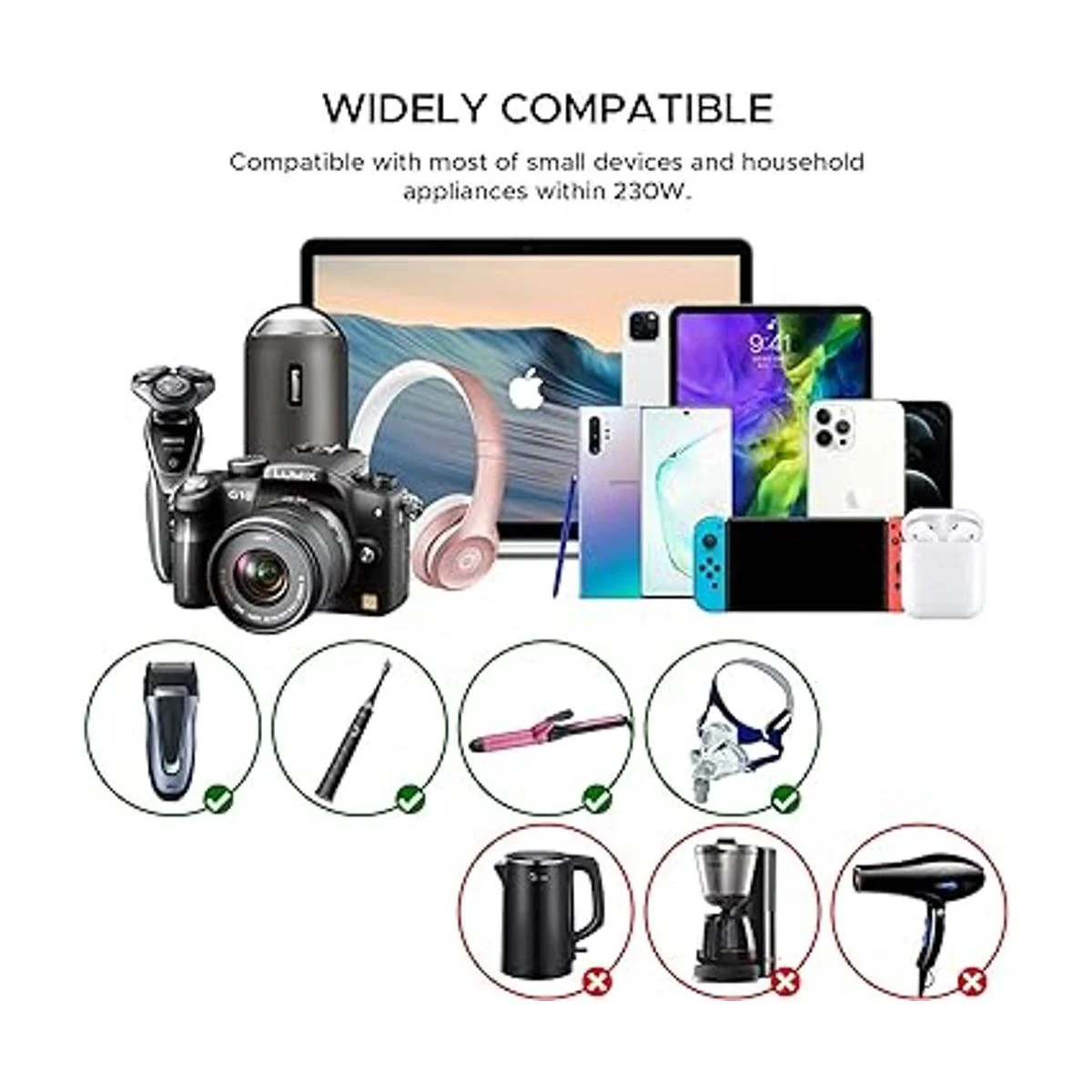 Convertidor de voltaje de 230 W de 220 V a 110 V y_5