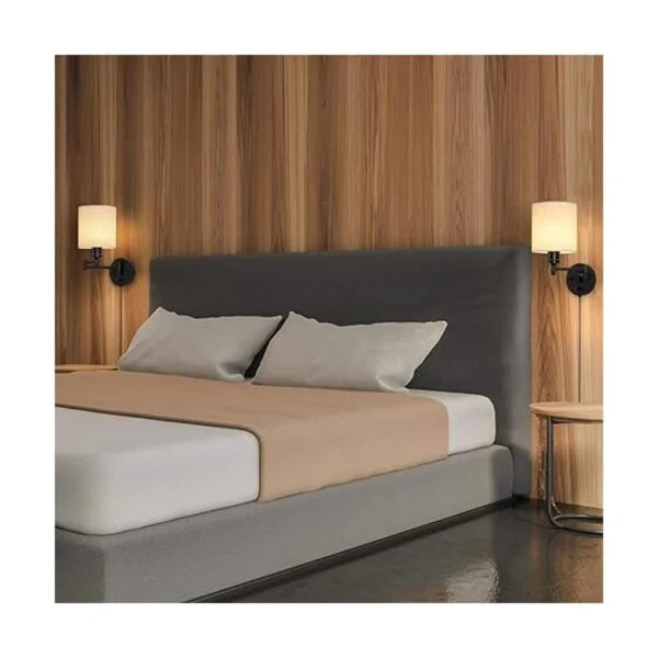 Juego de 2 lámparas de pared con brazo oscilante modernas_3