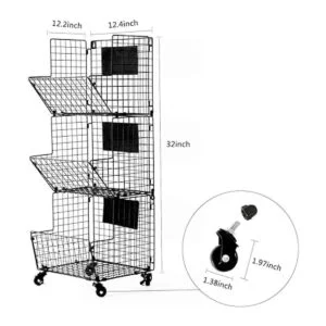 Cesta organizadora de juguetes con ruedas de 3 niveles_7