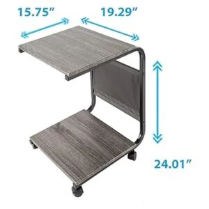 Seville Classics Mesa auxiliar en forma de C madera de_3