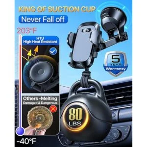 HTU Soporte de teléfono para automóvil grado militar_3