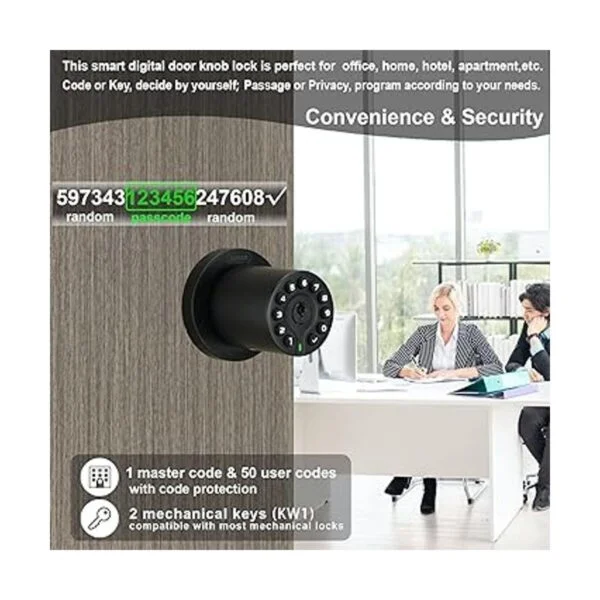 iulock Cerradura de puerta con código perilla de puerta_3