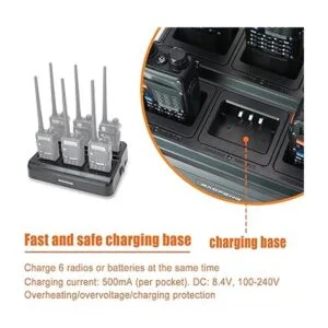 BAOFENG UV5R Cargador de seis vías multiunidad para_4