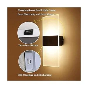 Lámpara de pared acrílica con interruptor táctil_3