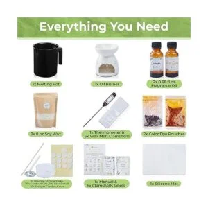 YNATRY Kit de fabricación de velas de soja de 86 piezas_2