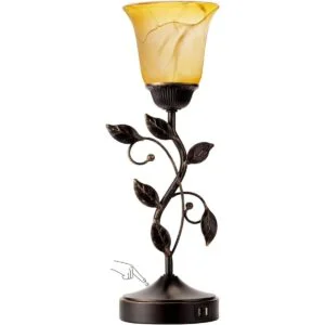 Lámpara de mesa con control táctil con 2 puertos de carga_1