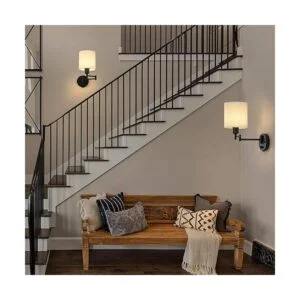 Juego de 2 lámparas de pared con brazo oscilante modernas_2