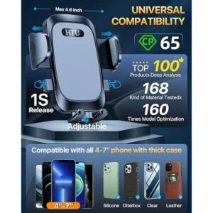 HTU Soporte de teléfono para automóvil grado militar_4