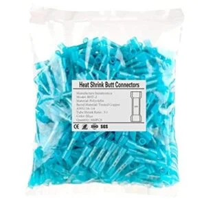 500 conectores de tope termocontraíbles azules AWG1614_1