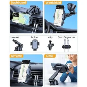 HTU Soporte de teléfono para automóvil grado militar_2