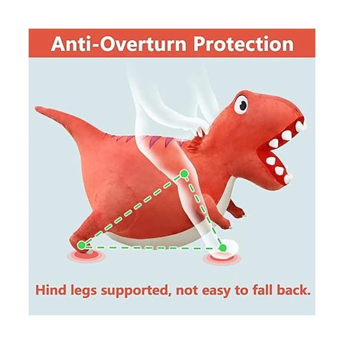 iPlay iLearn Bouncy Pals Bola de tolva de dinosaurio_5