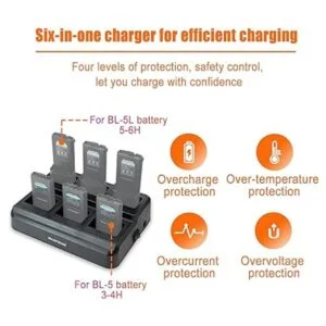 BAOFENG UV5R Cargador de seis vías multiunidad para_5