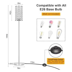 Lámpara de pie de cristal lámpara de pie moderna con_2
