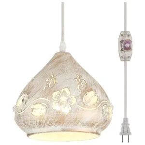 YLONGZS Lámparas colgantes con luz colgante enchufable de_1