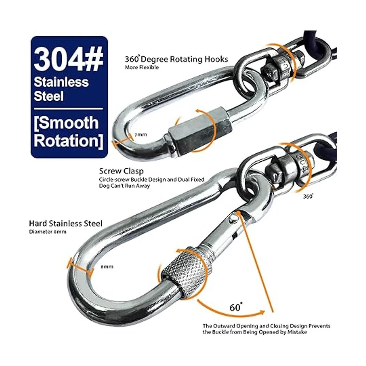 Cable de amarre para perros de hasta 300 libras 15 pies_3