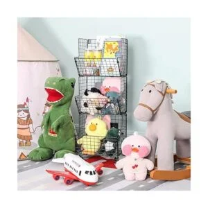 Cesta organizadora de juguetes con ruedas de 3 niveles_2