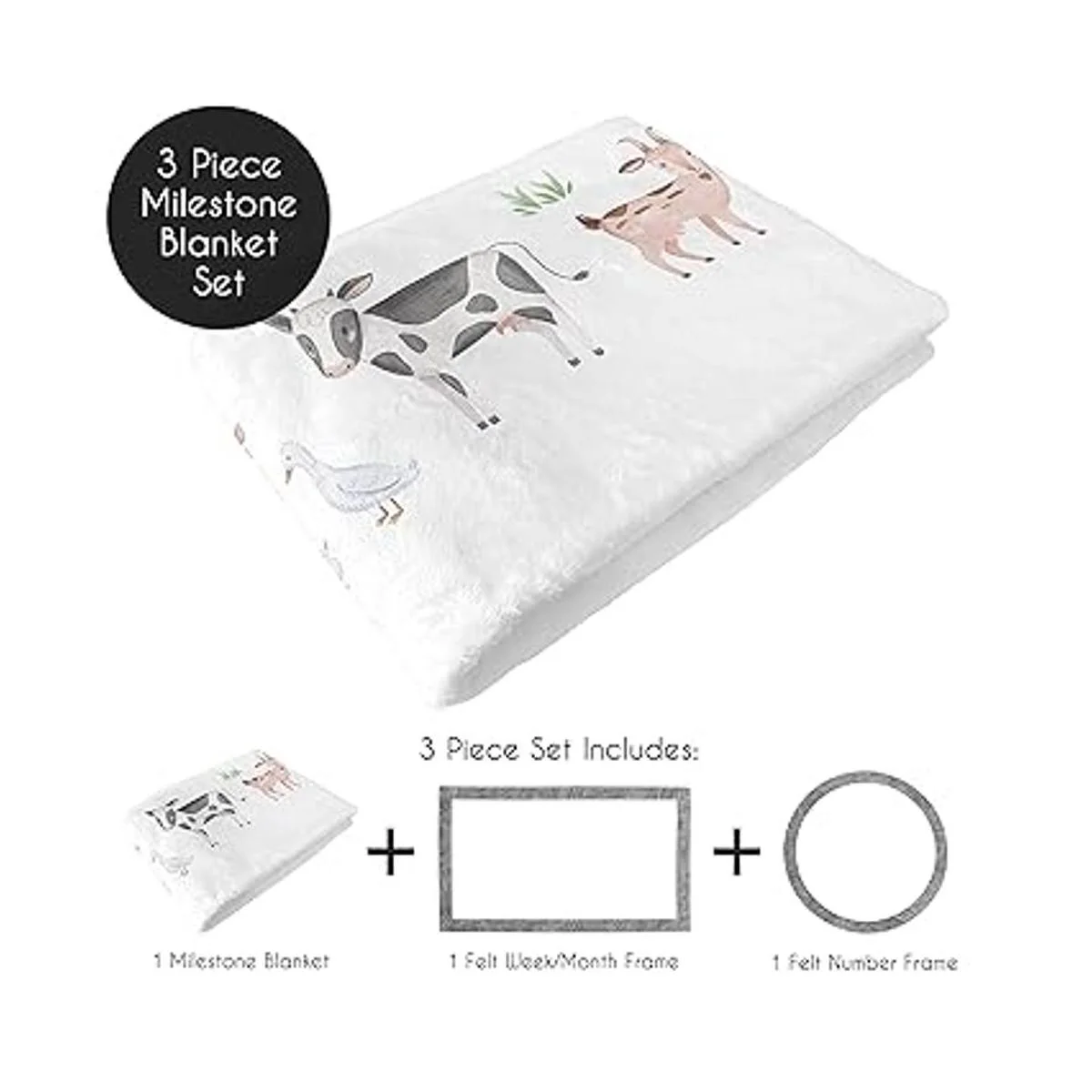 Sweet Jojo Designs Manta mensual para recién nacido_2