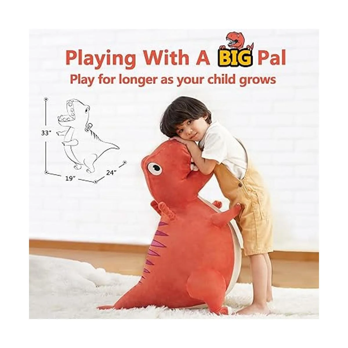 iPlay iLearn Bouncy Pals Bola de tolva de dinosaurio_6