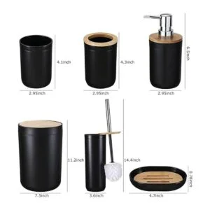 iMucci Juego de accesorios de baño con bote basura_6