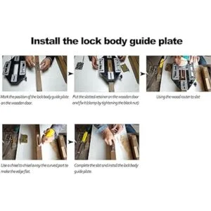 DUEBEL Plantilla de bisagra de puerta de aleación de_5