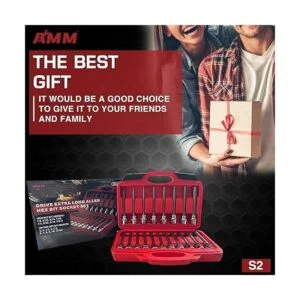 AMM Juego de llaves hexagonales Allen extralargas de 19_6