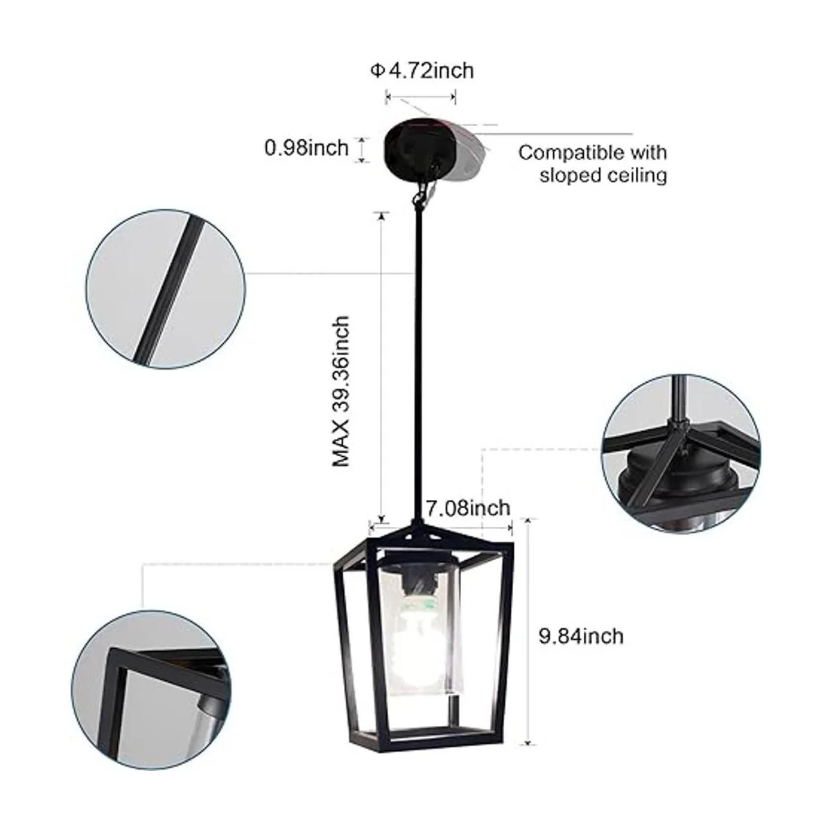 SGLfarmty 1 paquete de iluminación colgante para isla de_6