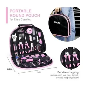 TOPLINE Juego de herramientas para el hogar de 208 piezas_6