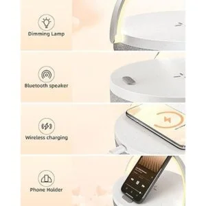 EZVALO Lámpara de noche de música con cargador_3