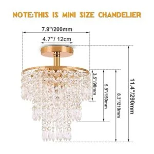 Lámpara de techo pequeña de cristal de montaje empotrado_6