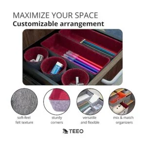 Teeo Organizador de cajones de fieltro Accesorios de_2