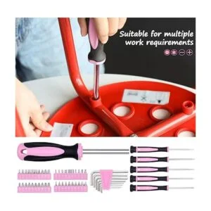 TOPLINE Juego de herramientas para el hogar de 208 piezas_5