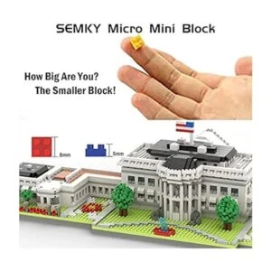 SEMKY Juego de micro mini bloques de casa blanca famosa_5