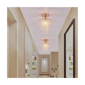 Lámpara de techo pequeña de cristal de montaje empotrado_5